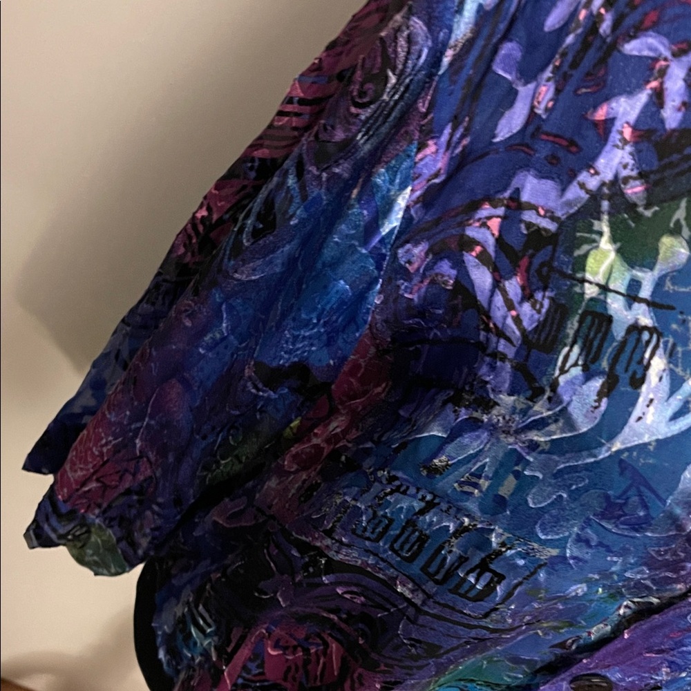 Chico's Vibrant Blue and Purple Blouse - Picture 5 of 8